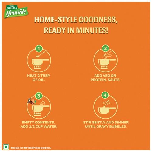 Tata Sampann Yumside Punjabi Style Kadhai Gravy - Ready To Cook, 180 g-7.webp